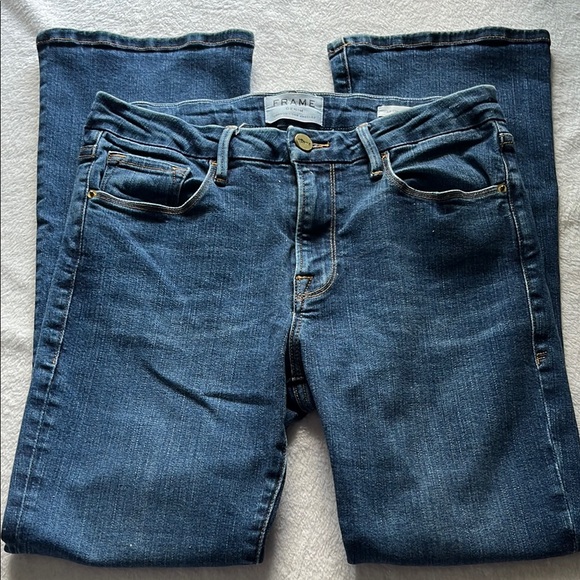 Frame Denim Denim - Frame Denim Blue Straight Leg Jeans Classic Style